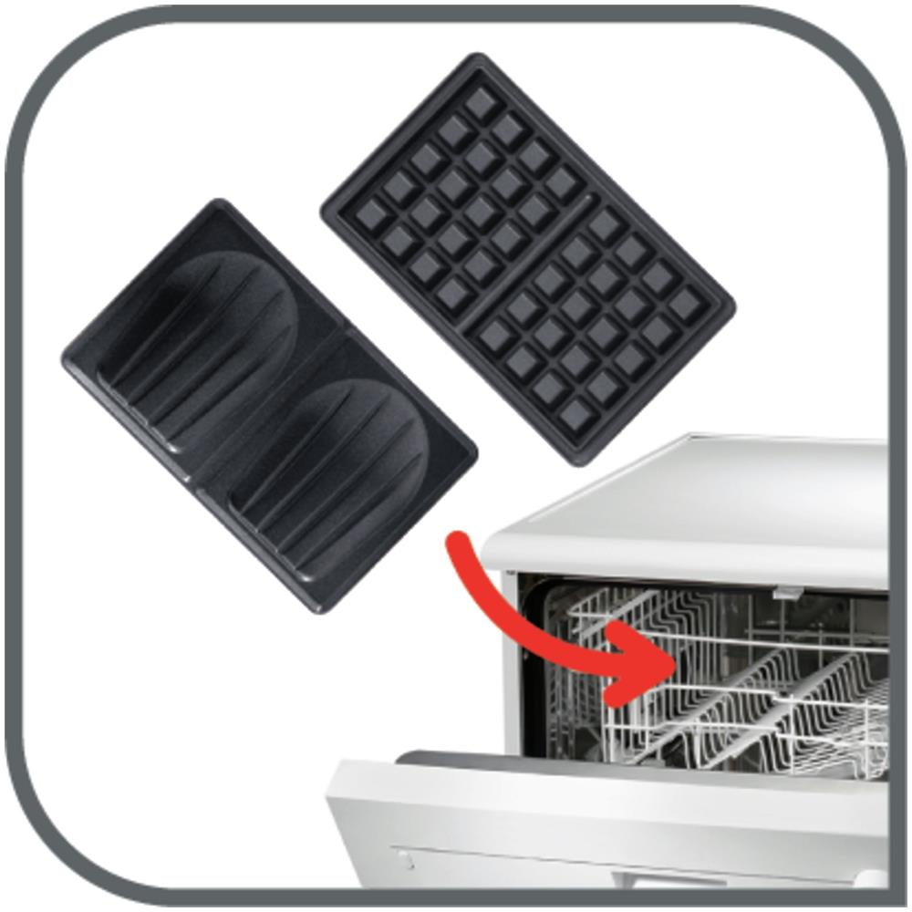 SW3418 2waffle 700W Nero, Grigio piastra per waffle - Foto 8