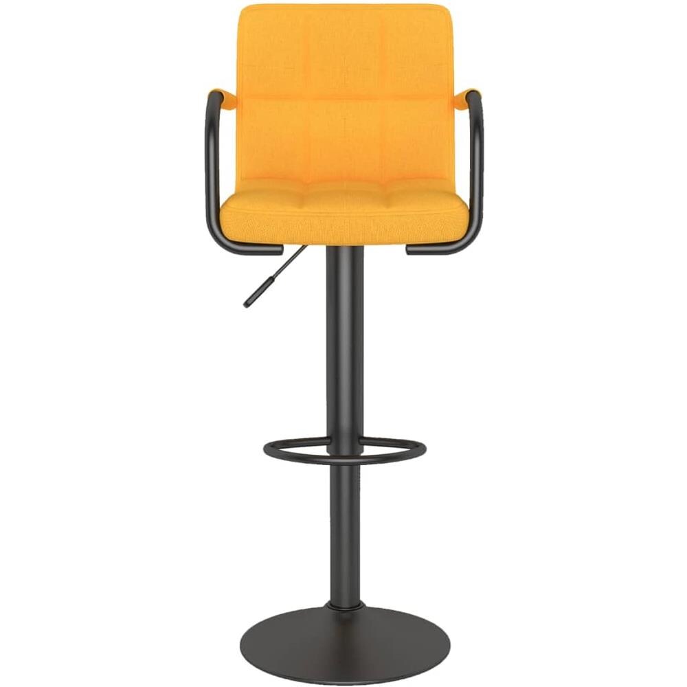 Sgabello Da Bar Giallo Senape In Tessuto - Foto 3