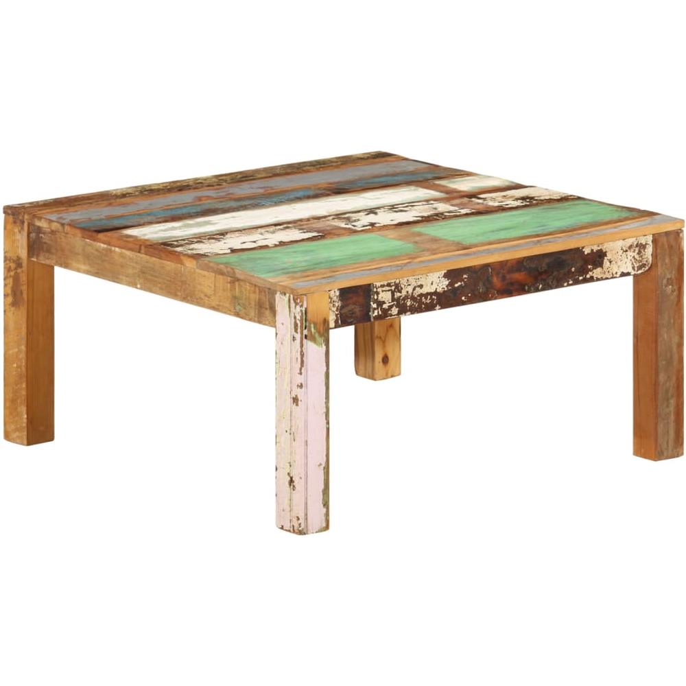 Tavolino Da Salotto 80x80x40 Cm In Legno Massello Di Recupero - Foto 1