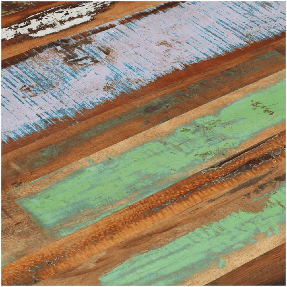 Tavolino Da Salotto 80x80x40 Cm In Legno Massello Di Recupero - Foto 2