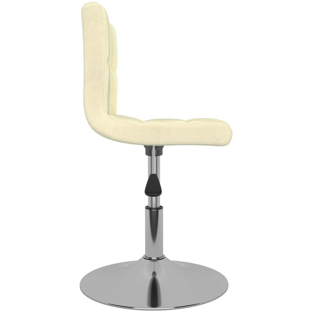 Sedie Da Pranzo Girevoli 6 Pz Crema In Tessuto - Foto 3