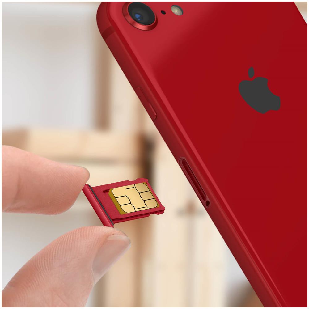 Slot Scheda Sim Di Ricambio Compatibile Per Iphone 8, Se 2020 / 2022 Rosso - Foto 4