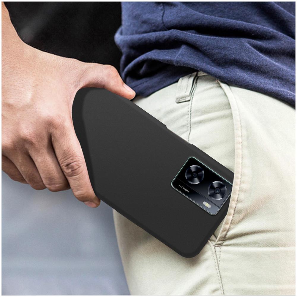 Cover A57 / A57s Originale Semirigida Soft-touch Sottile E Leggera Nera - Foto 2
