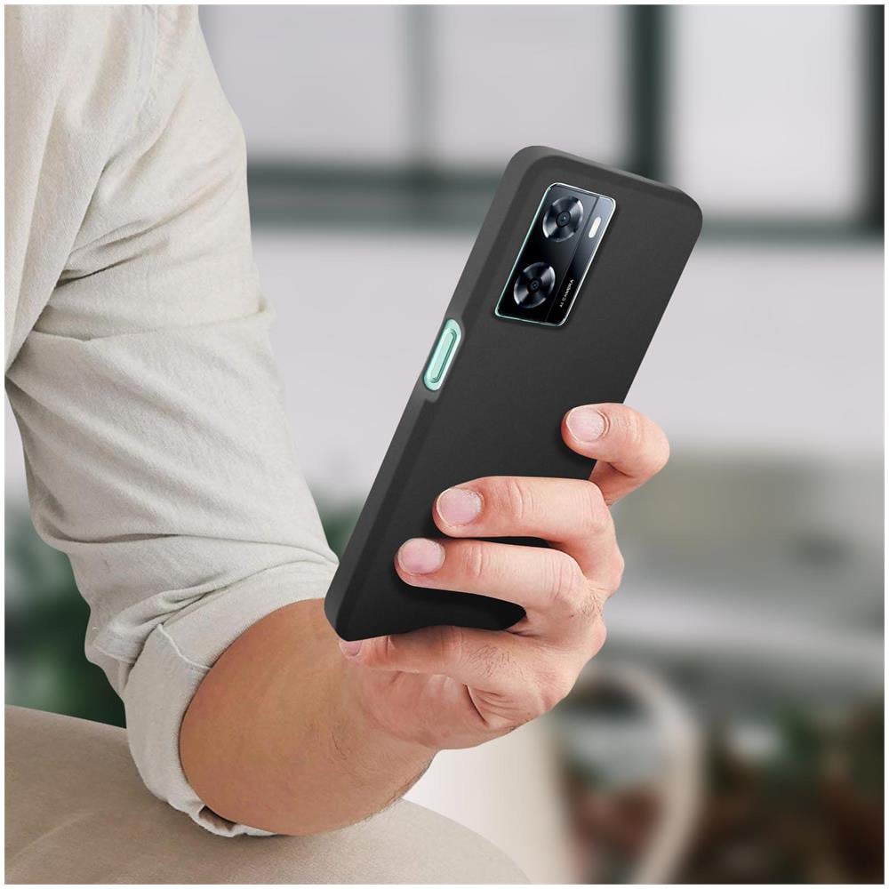 Cover A57 / A57s Originale Semirigida Soft-touch Sottile E Leggera Nera - Foto 4