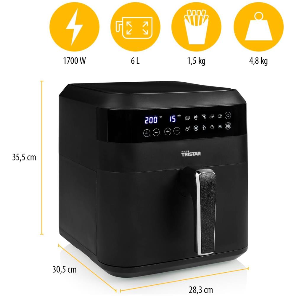 Friggitrice ad Aria FR-6999 Capacità 6 Litri 1700 Watt Colore Nero - Foto 2