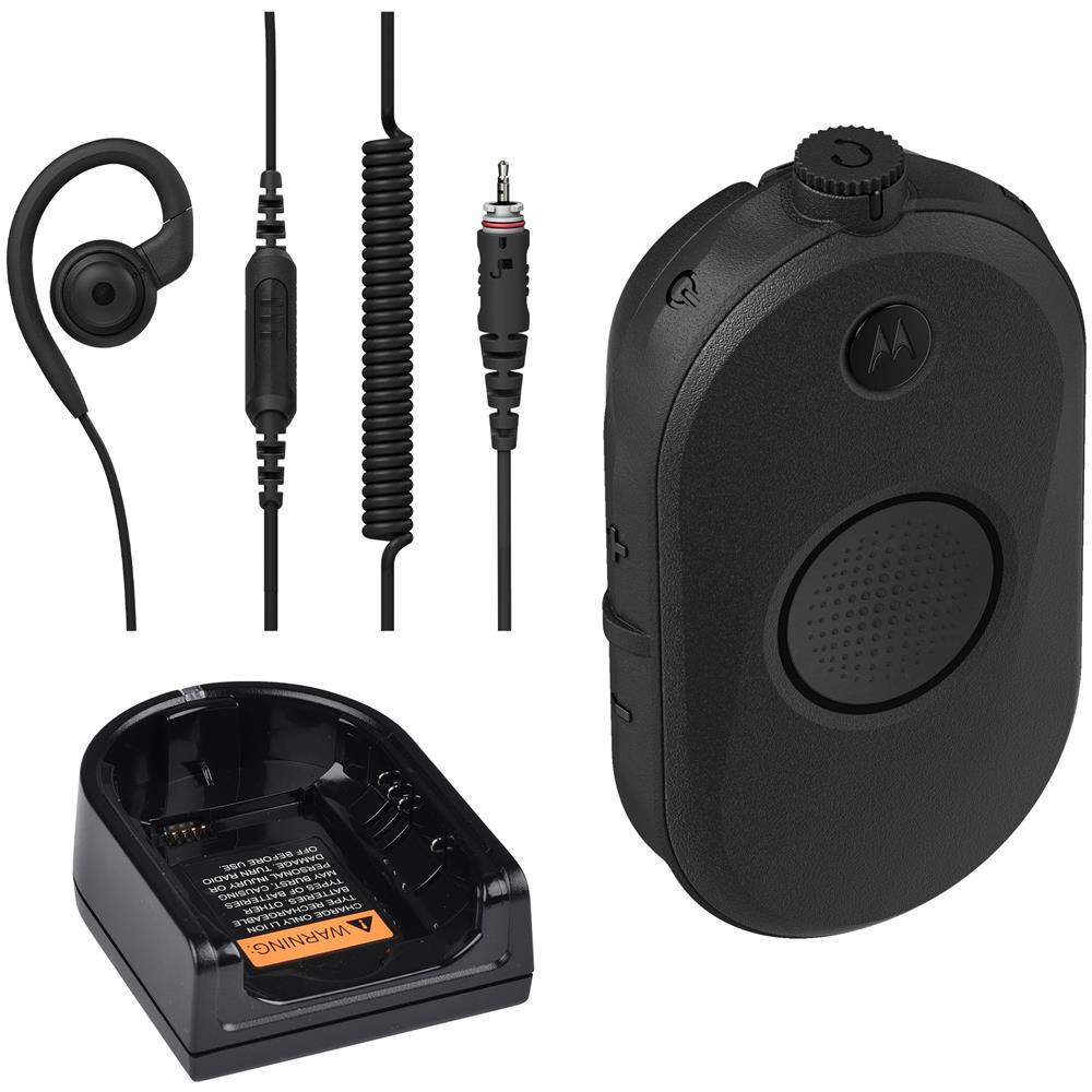 CLP446e Walkie Talkie PMR446 con Caricatore e Auricolare - Nero - Foto 1