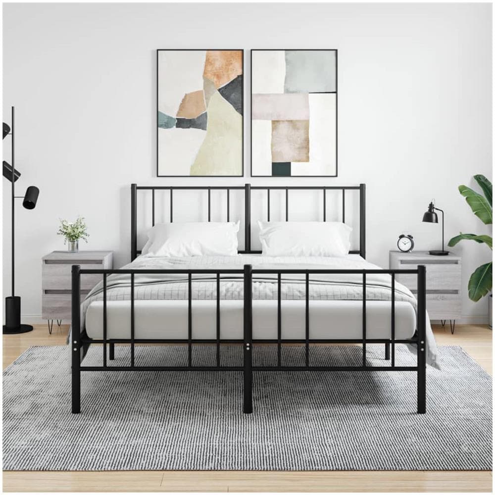 Comodini 2pz Grigio Sonoma 40x35x50 Cm In Legno Multistrato - Foto 1