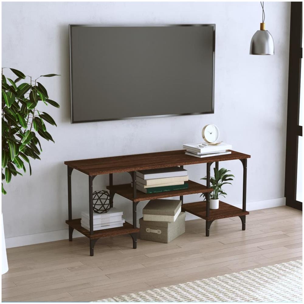 Mobile Porta Tv Rovere Marrone 102x35x45,5 Cm Legno Multistrato - Foto 1