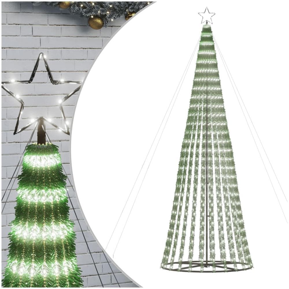 Illuminazione Albero Natale a Cono 688LED Bianco Freddo 300cm - Foto 2