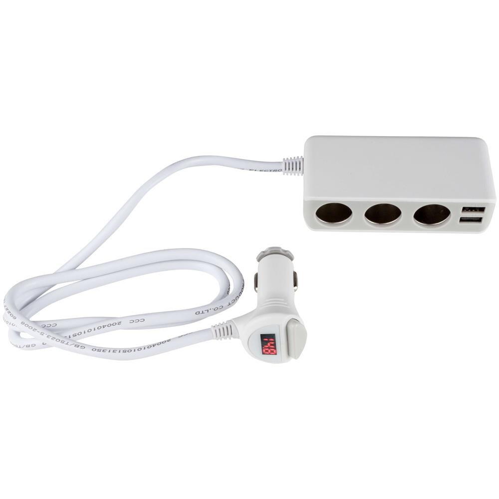 Caricabatteria Per Auto Da 12/24v Dc Bianco - Foto 1