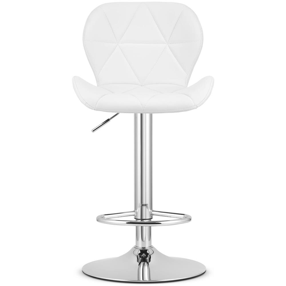 Sgabello WEST - Similpelle bianca per soggiorno e cucina - Foto 2