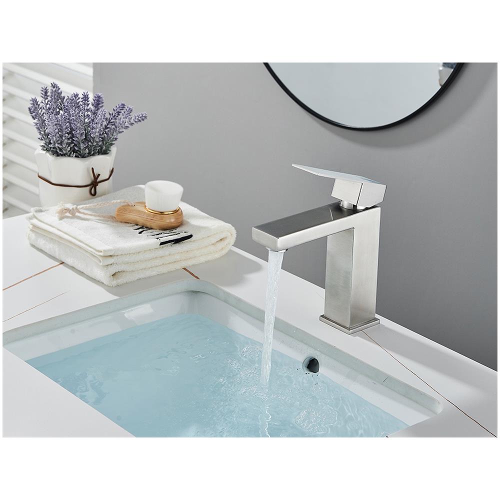 Rubinetto per lavabo da bagno, Blackswan, tipo M307, modello corto in nichel, misura 18,5 cm - Foto 4