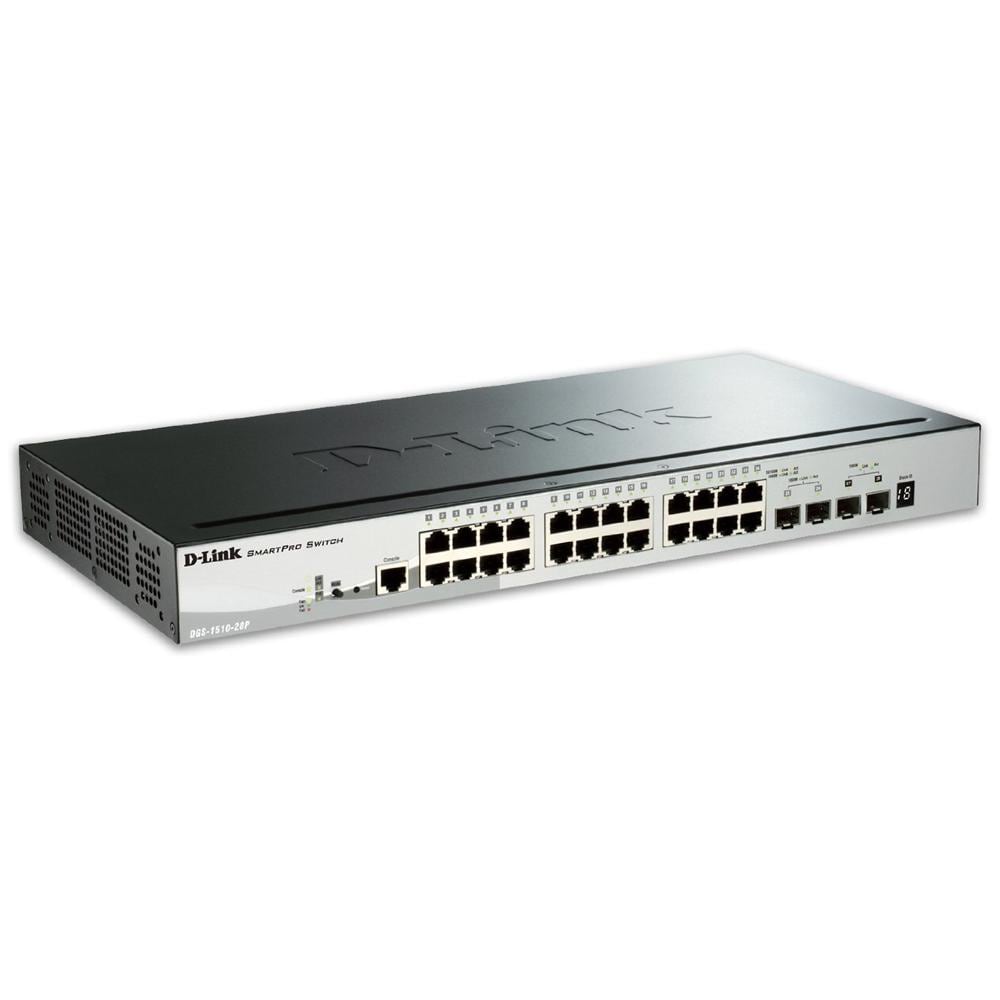 Switch DGS-1510-28P 24 Porte Gigabit Ethernet PoE 4 SFP Smart Managed - Foto 1