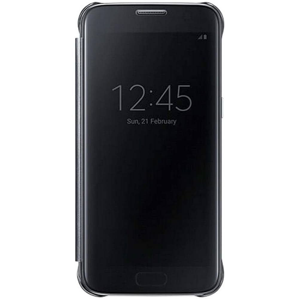 Flip Cover Custodia Clear View Originale per Galaxy S7 - Nero - Foto 14