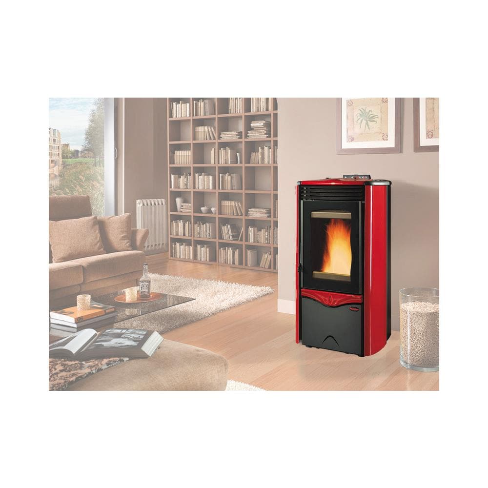 Termostufa Pellet La Mod. Duchessa Idro Steel 13 Kw Bordeaux - Foto 1