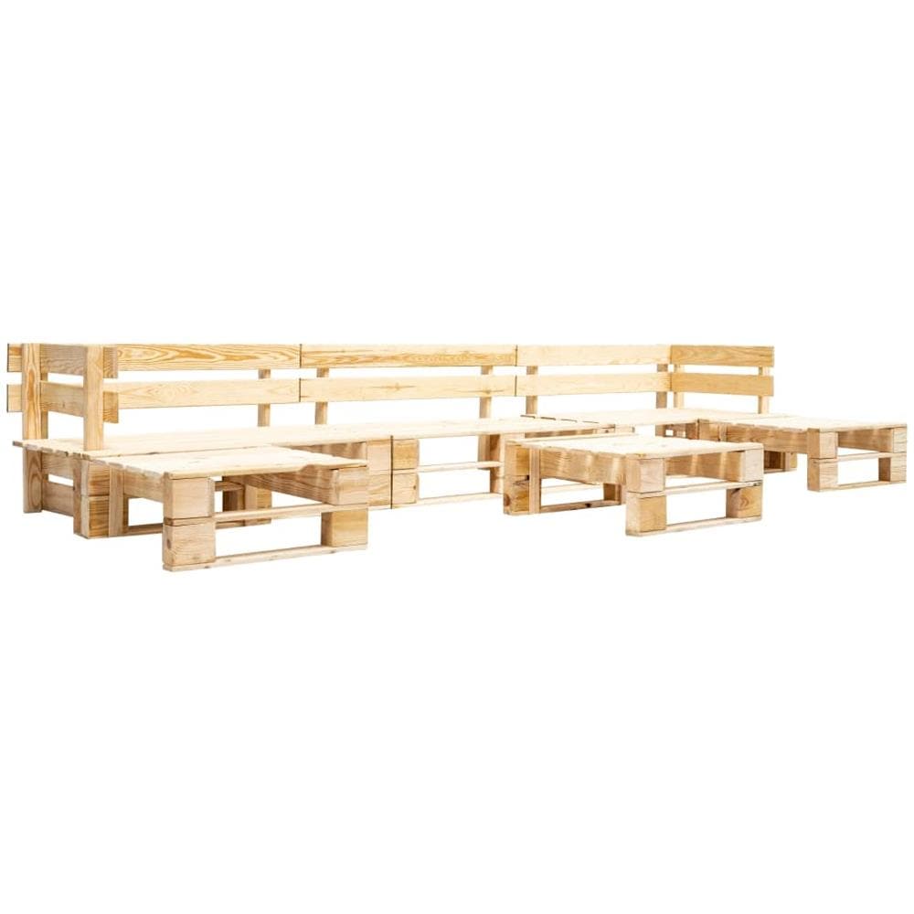 Set Divani Da Giardino Su Pallet 6pz Naturale Legno Fsc - Foto 1