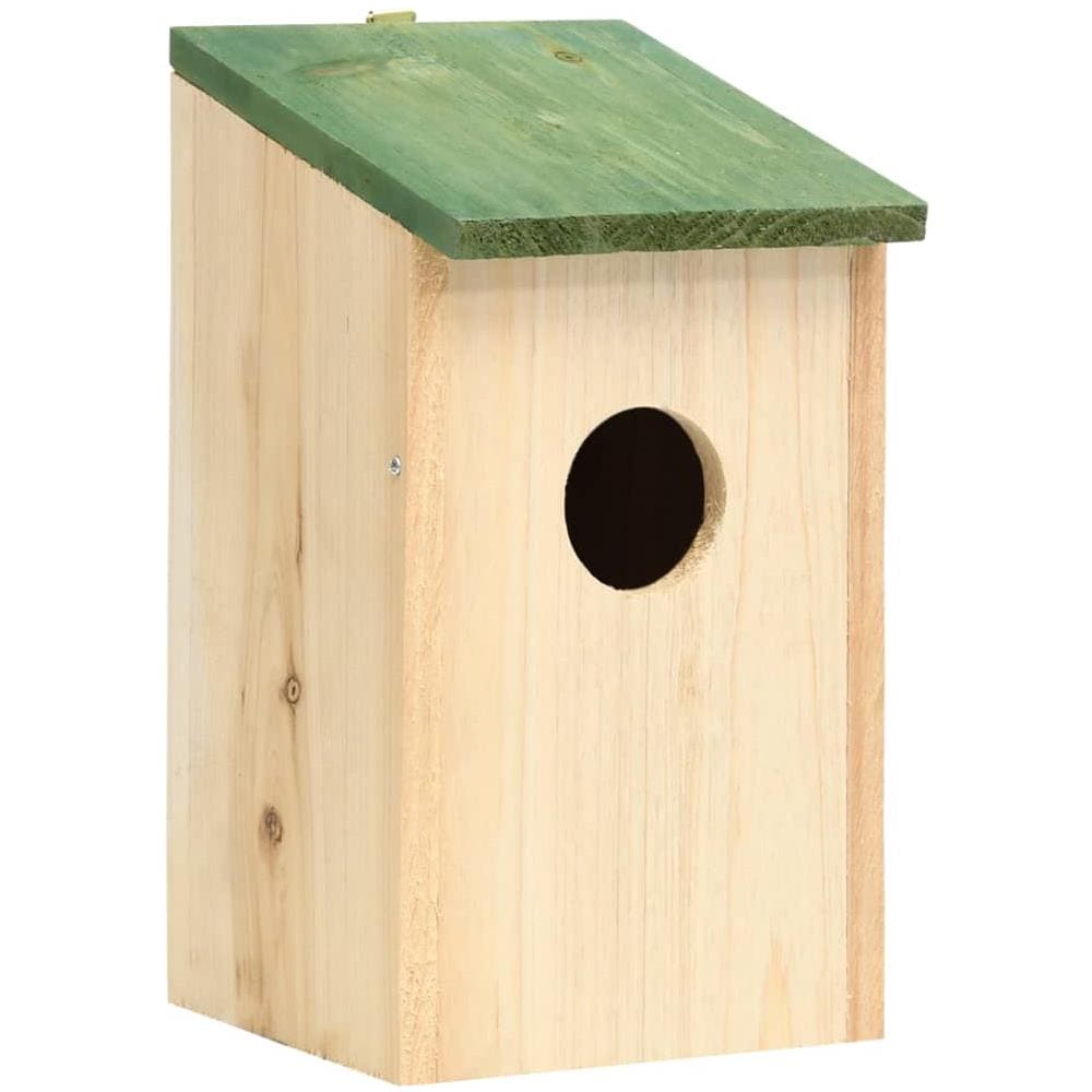 Casette per Uccelli 10 pz in Legno Massello di Abete 12x12x22cm - Foto 2