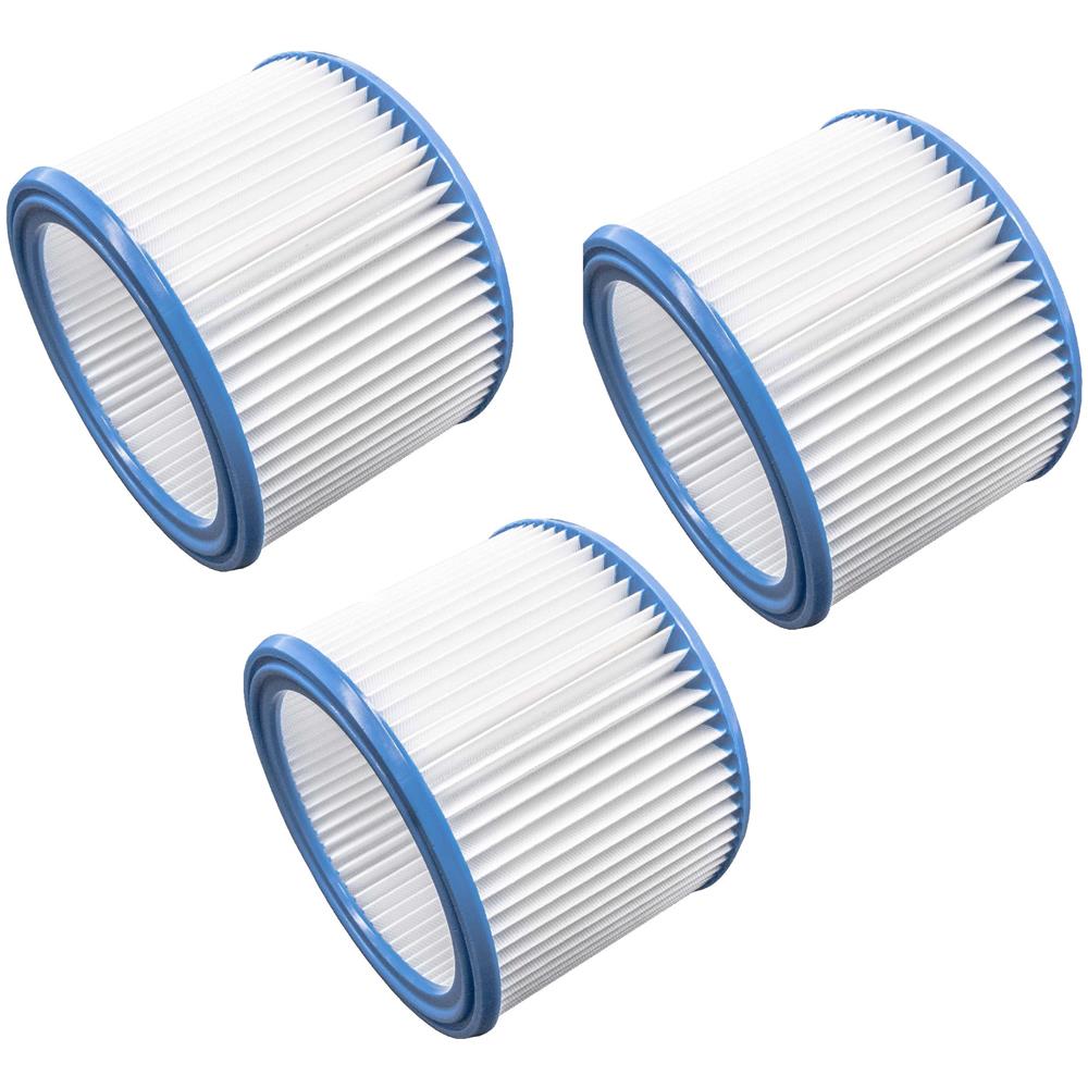 Set Da 3x Filtro A Pieghe Piatte Compatibile Con Stihl Se 60 E, Se 61, Se-62, Se 85 C, Se 90 Aspiratore Umido / secco - Cartuccia Filtrante - Foto 1
