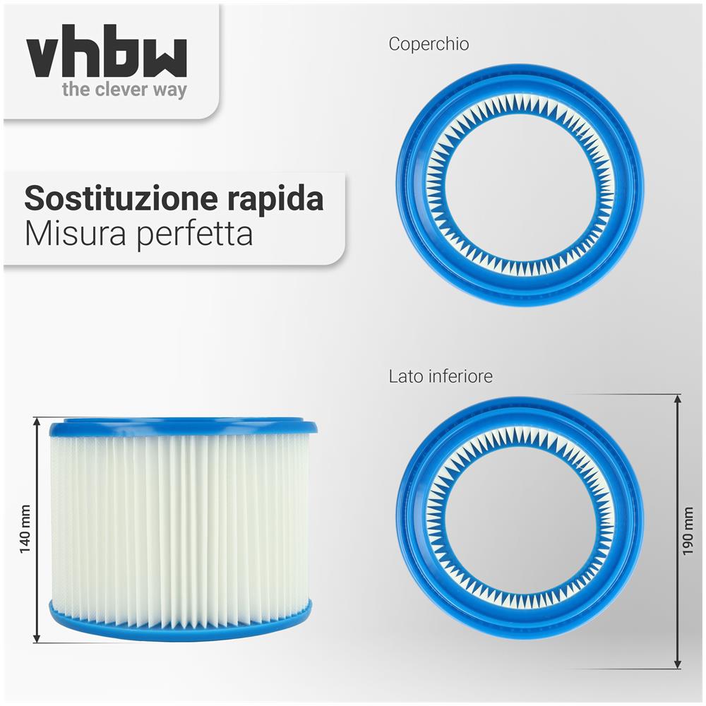 Set Da 3x Filtro A Pieghe Piatte Compatibile Con Stihl Se 60 E, Se 61, Se-62, Se 85 C, Se 90 Aspiratore Umido / secco - Cartuccia Filtrante - Foto 9
