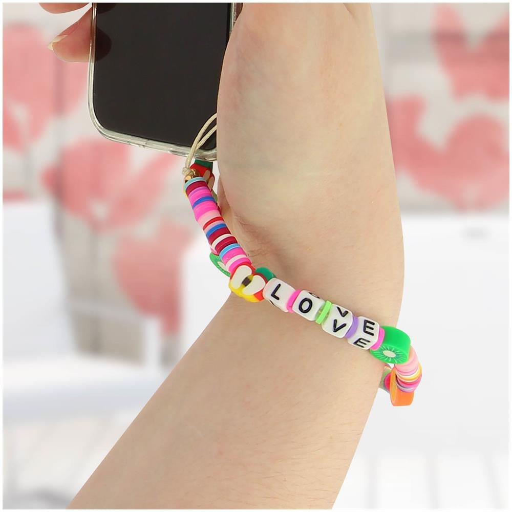 Gioiello Da Telefono Bracciale 25cm Scritta Love Collezione Lovely Multicolor - Foto 2