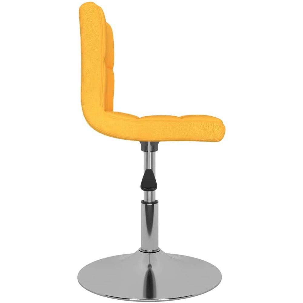 Sedie Da Pranzo Girevoli 6 Pz Gialle In Tessuto - Foto 3