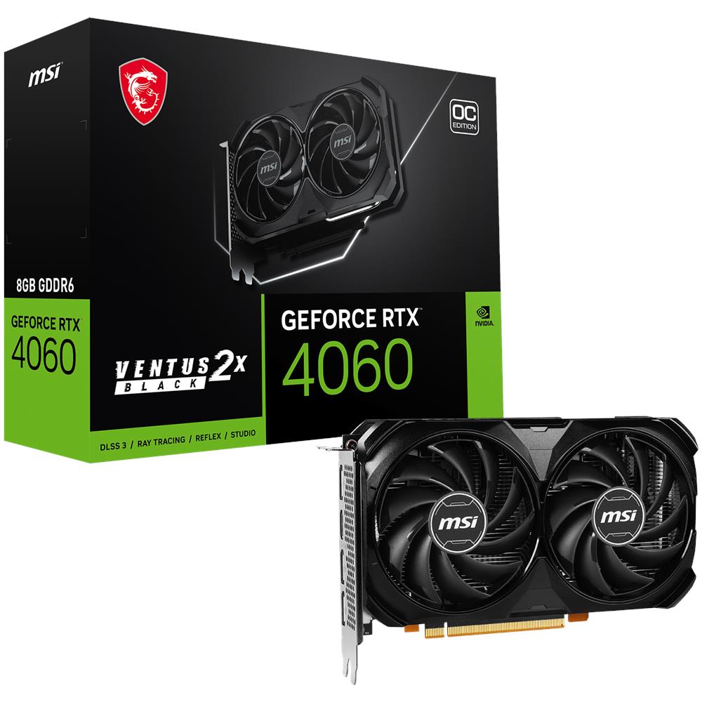 GEFORCE RTX 4060 VENTUS 2X BLACK 8G OC scheda video NVIDIA 8 GB GDDR6 - Foto 1