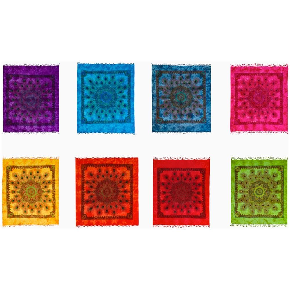 Telo Mare Spiaggia Grande Antisabbia Parasole Modello Batik Piuma Piuma Arancio - Foto 2