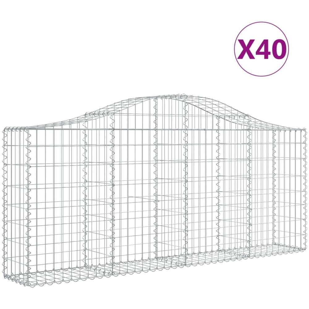 Cesti Gabbioni Ad Arco 40 Pz 200x30x80/100 Cm Ferro Zincato - Foto 2