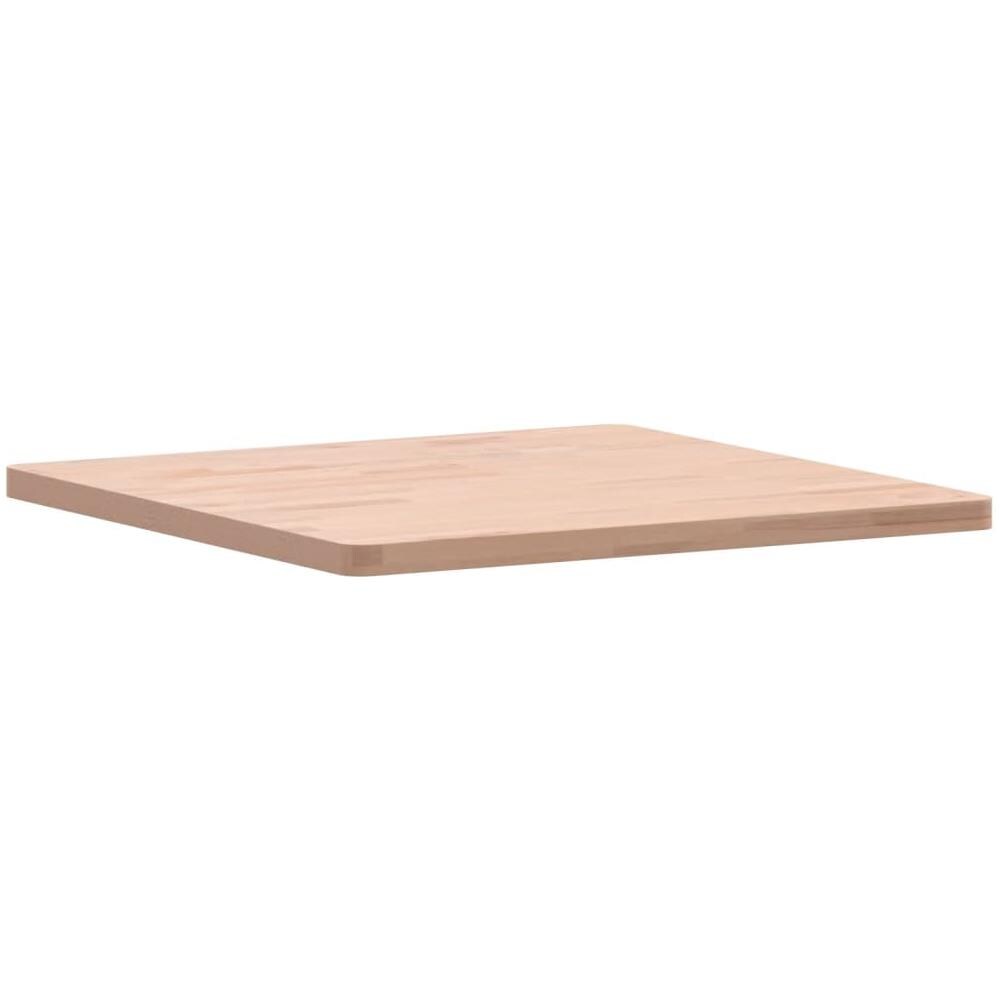 Piano Per Tavolo 60x60x2,5 Cm Quadrato Legno Massello Di Faggio - Foto 3