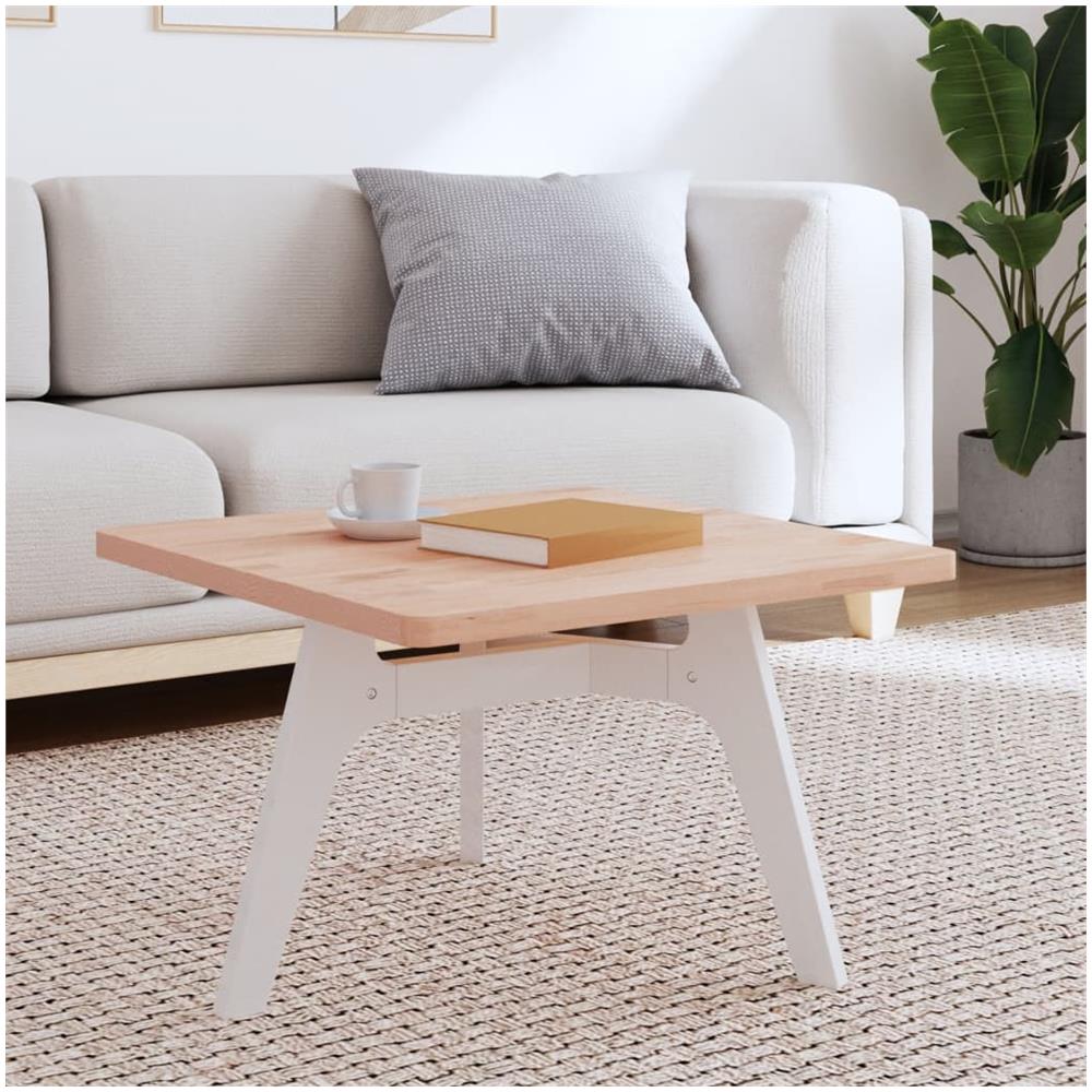 Piano Per Tavolo 60x60x2,5 Cm Quadrato Legno Massello Di Faggio - Foto 1