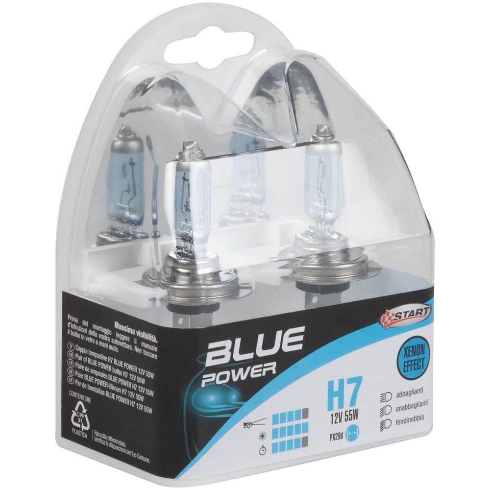 H7 Blue Power Coppia Di Lampadine Xenon Per Luci Auto 12v 55w Px26d - Foto 2