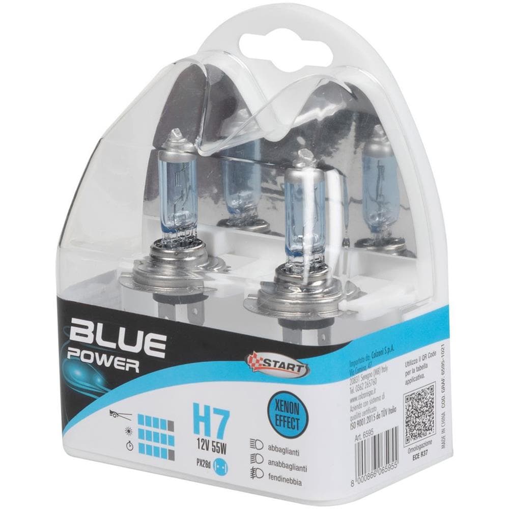 H7 Blue Power Coppia Di Lampadine Xenon Per Luci Auto 12v 55w Px26d - Foto 3