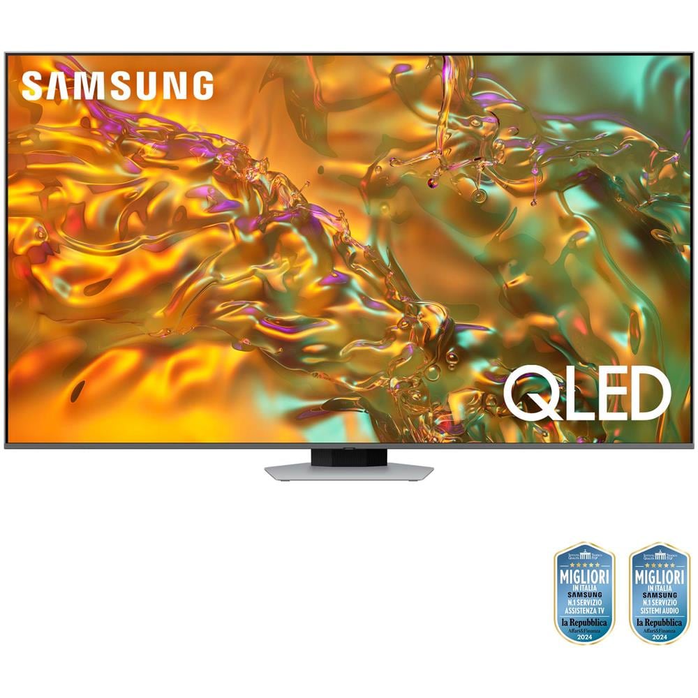 Q80D TV QLED 4K 65” QE65Q80DATXZT Smart TV Wi-Fi Eclipse Silver 2024, Processore NQ4 AI GEN2, 4K AI Upscaling, Simple Chamfer Design, Dolby Atmos - Foto 1