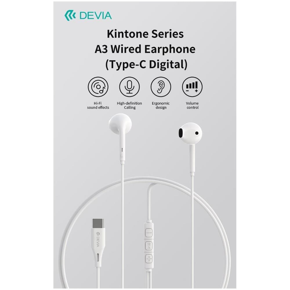Auricolari A3 Digital filo con connettore Tipo-C compatibile Android e Apple Bia - Foto 1