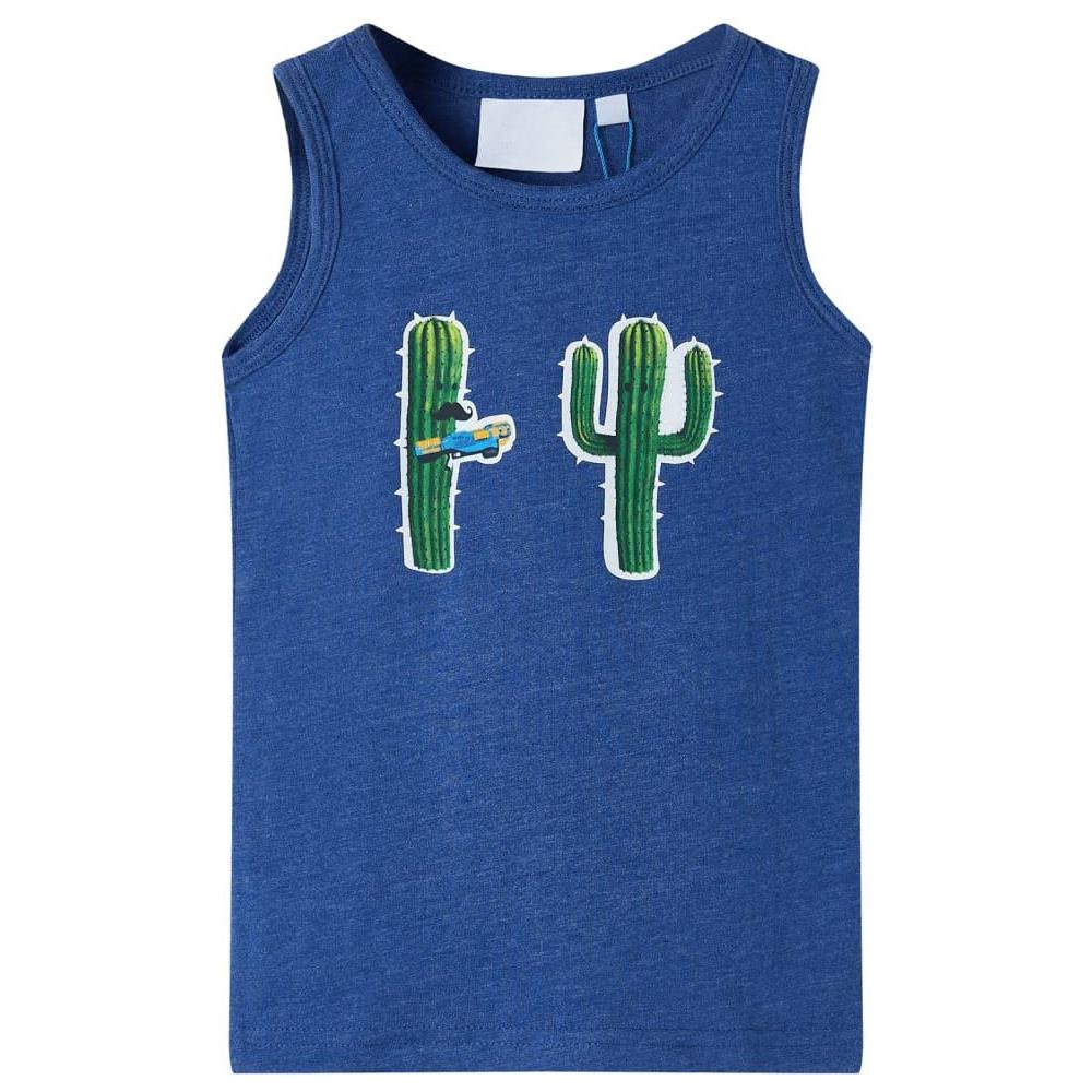 Canotta da Bambino Blu Scuro Mélange 140 - Foto 1