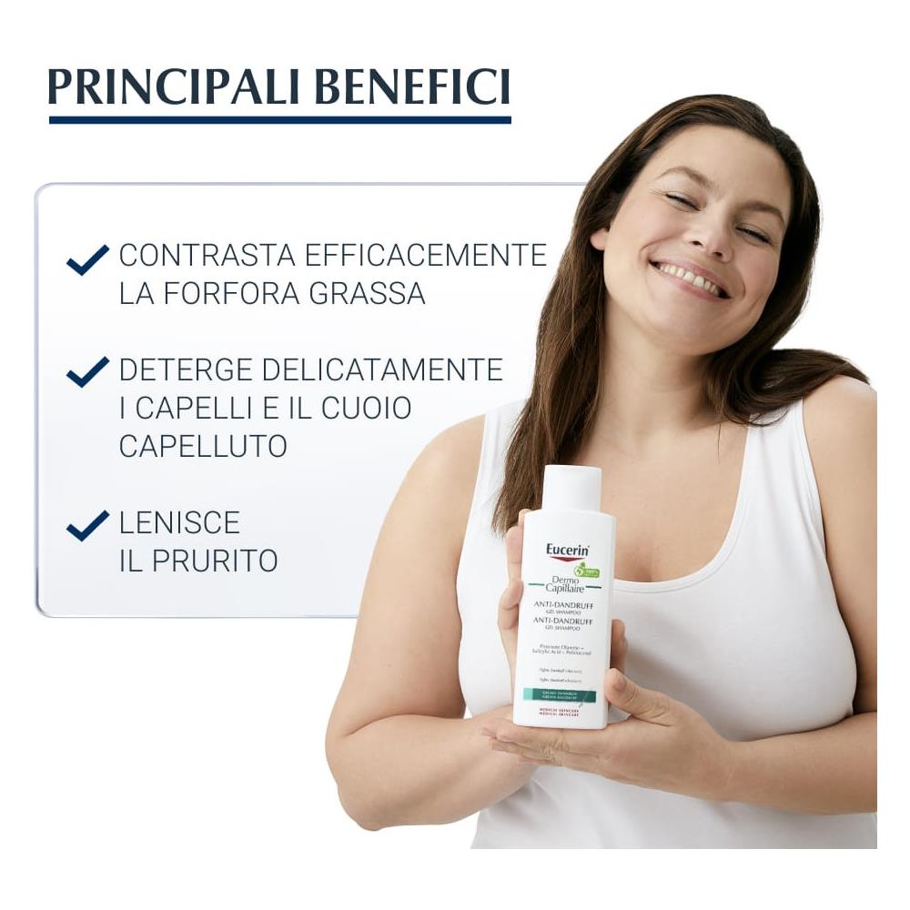 Eucerin Dermo Capillaire Antiforfora Shampoo Gel 250 ml - Foto 2