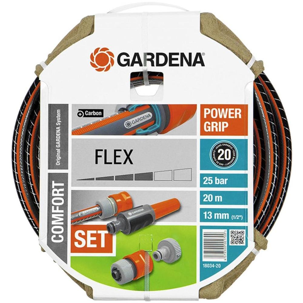 Set 6 Pz Tubo Da Giardino Comfort Flex 13 Mm 20 M 18034-20 - Foto 2