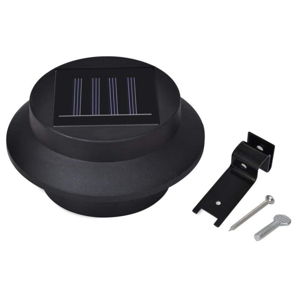 Lampade Solari Per Recinzioni Da Giardino 12 Pz A Led Nero - Foto 8