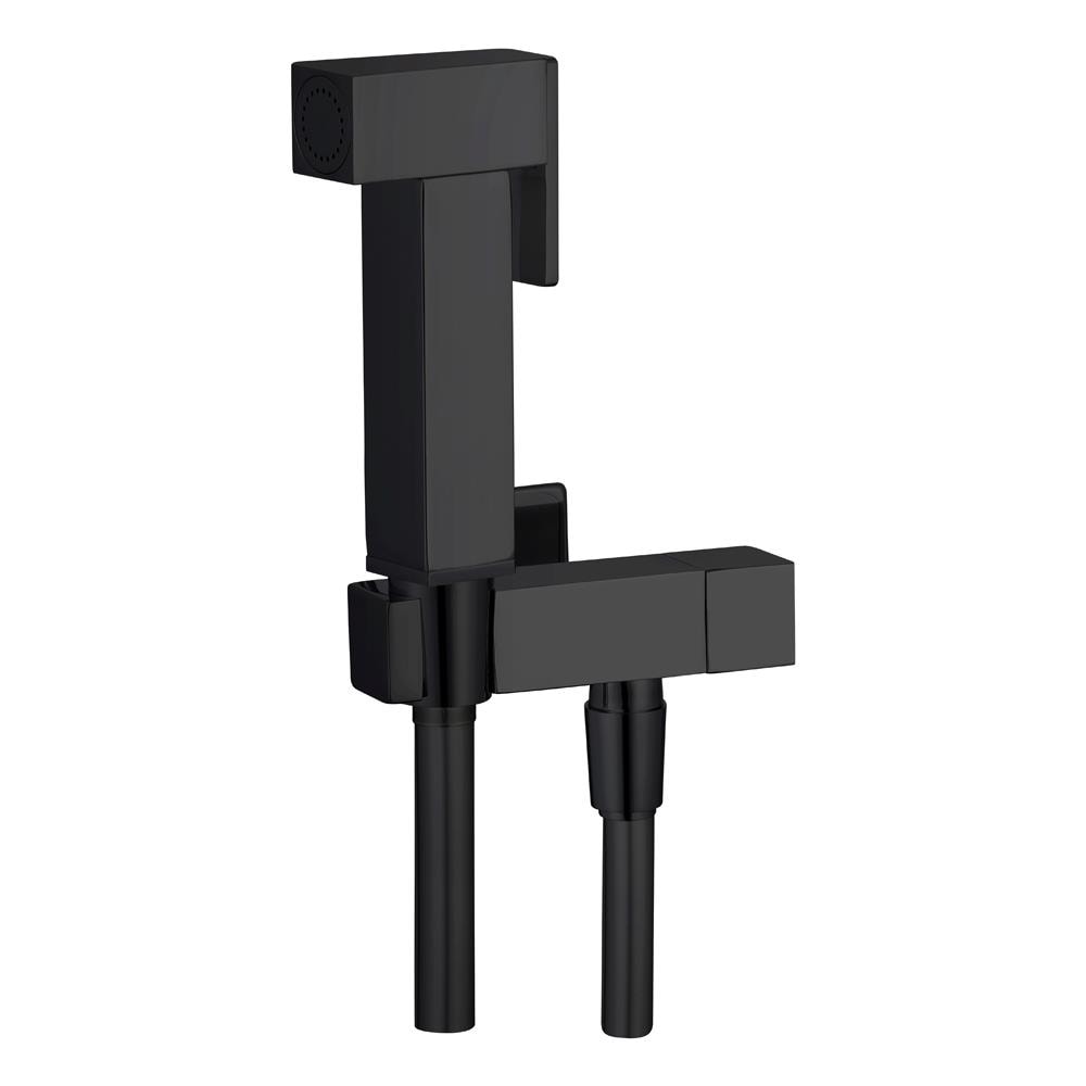 Idroscopino Wc Doccetta Ottone Portatile Shutoff Monogetto Con Leva Ogomondo Kit *** Finitura- : Nero Quadro - Foto 2