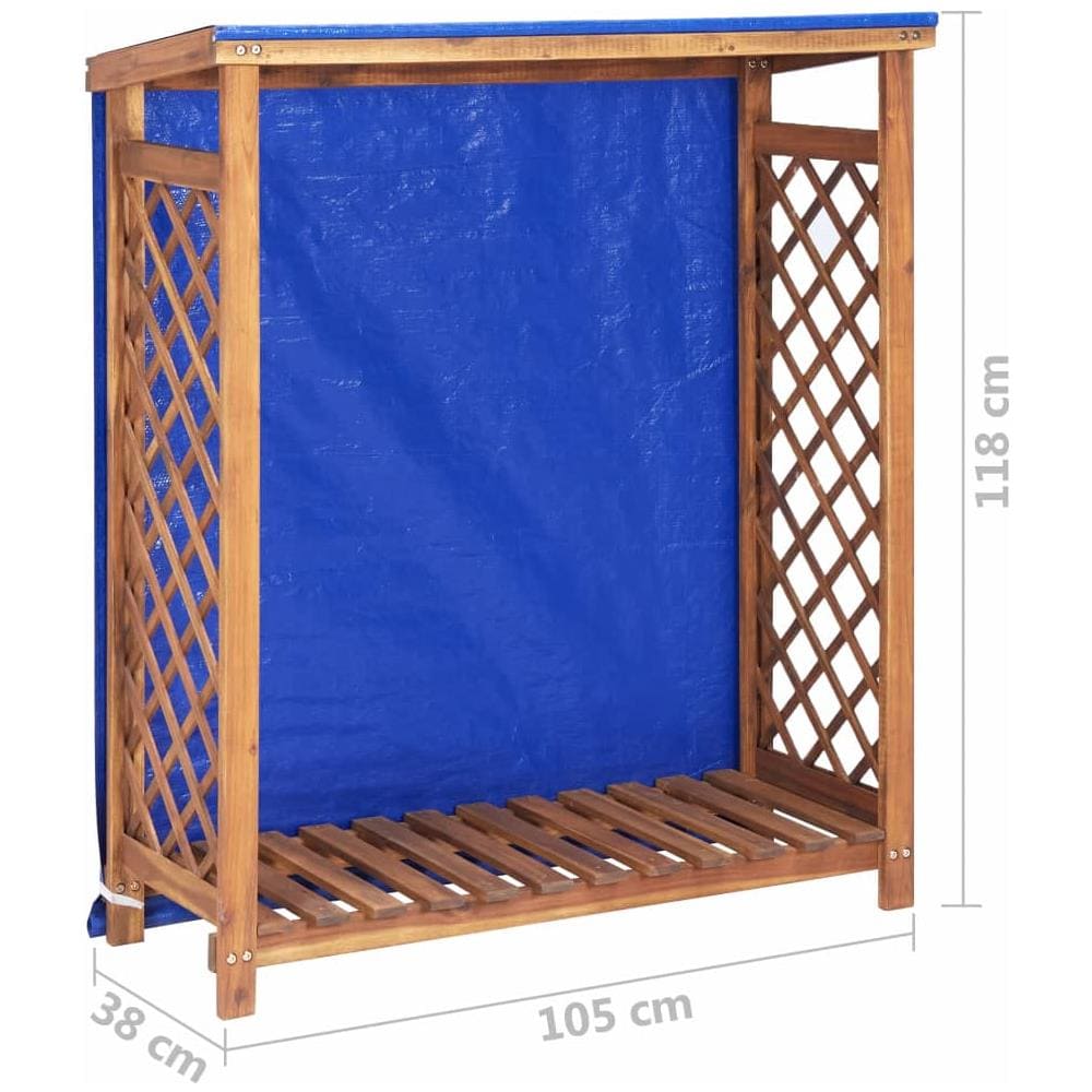 Rimessa Per Legna Da Ardere 105x38x118cm Massello Di Acacia - Foto 15