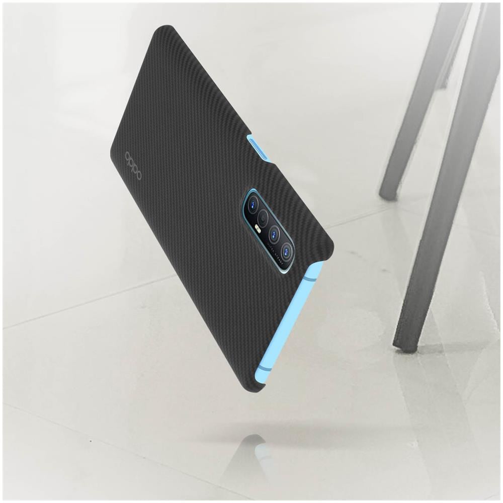 Cover Rigida Find X2 Neo Protezione Originale Effetto Carbonio Nero - Foto 5