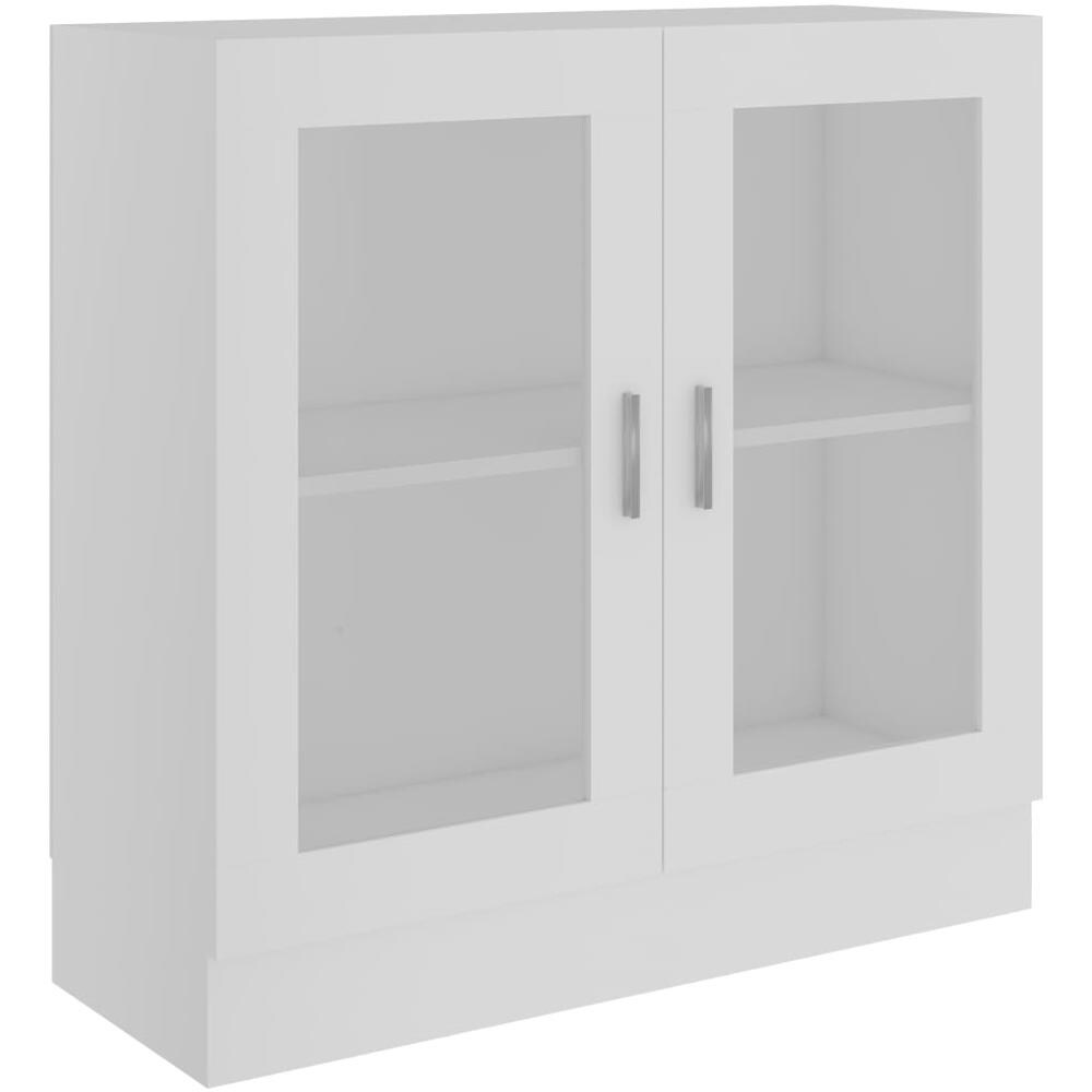 Armadietto con Vetrina Bianco 82,5x30,5x80 cm Legno Multistrato - Foto 2