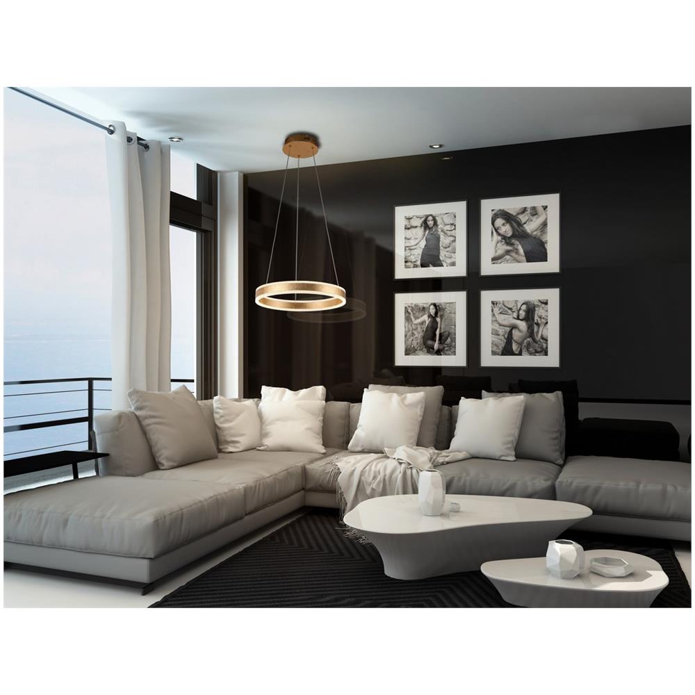 Lampada A Sospensione A Led Integrata In Oro - Foto 1