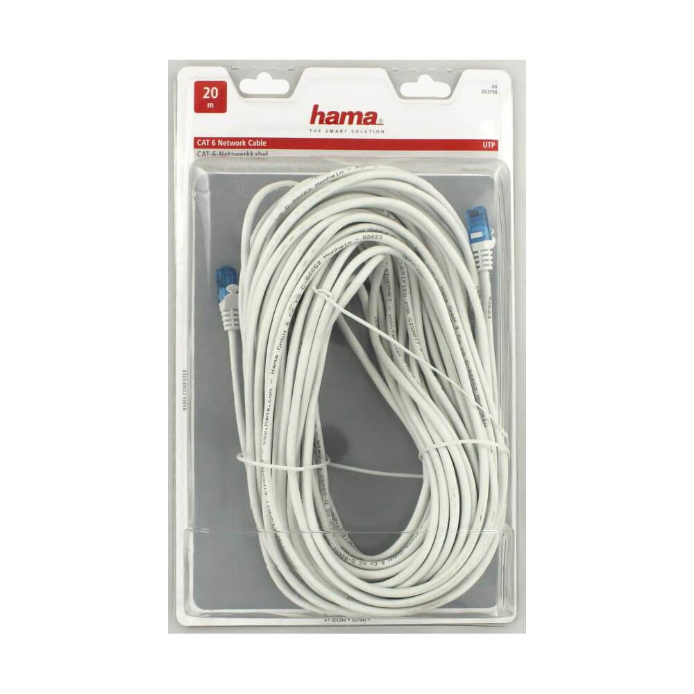 Cavo Di Rete Hama Cat6 Utp Blister Bianco 20m - Foto 8
