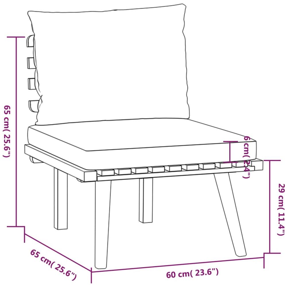 Set Divani Da Giardino 7 Pz Con Cuscini In Massello Di Acacia - Foto 2