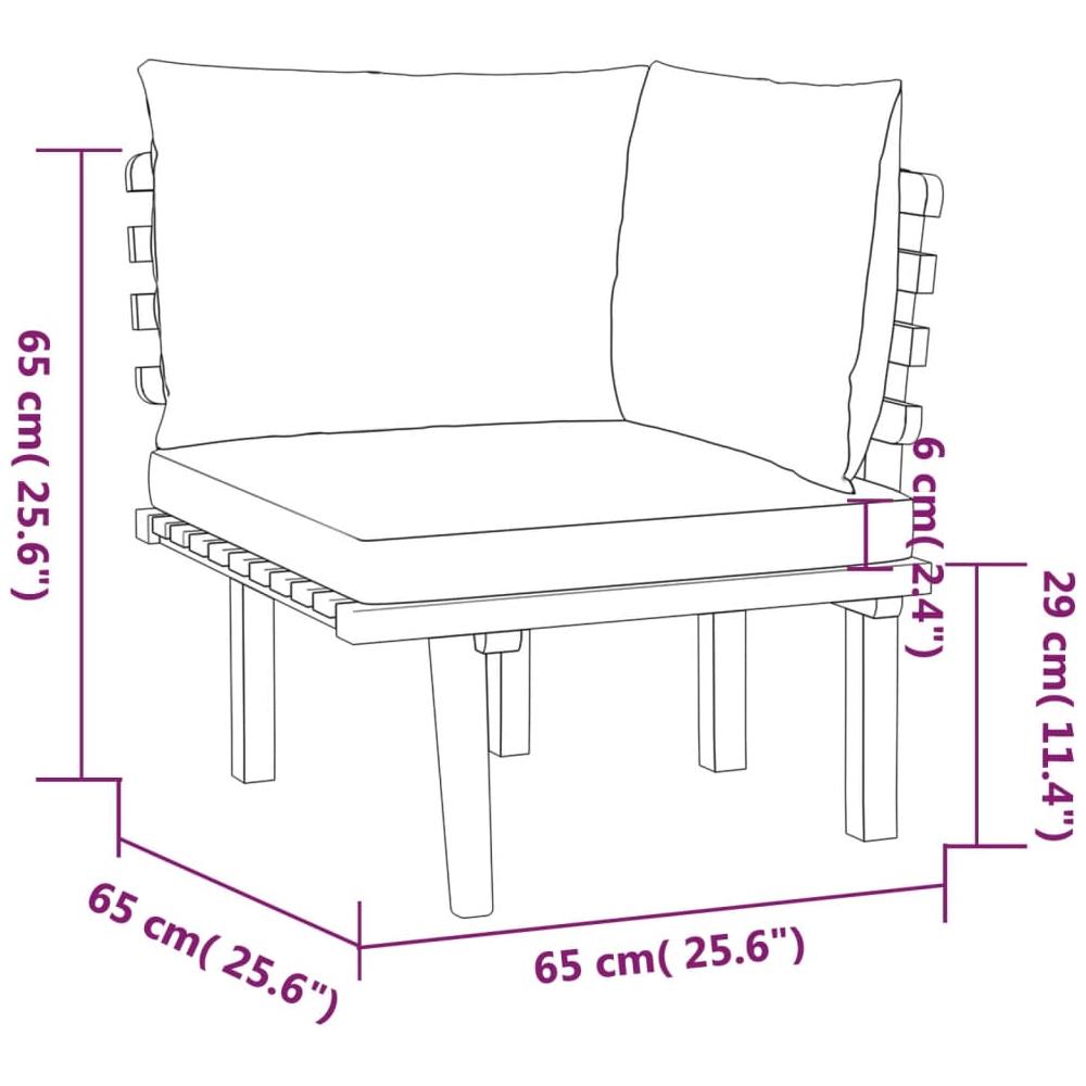 Set Divani Da Giardino 7 Pz Con Cuscini In Massello Di Acacia - Foto 9