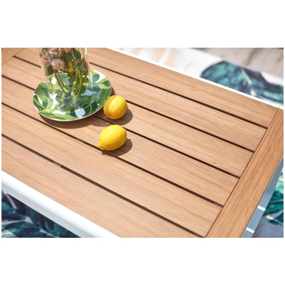 Salotto Da Giardino Basso 4 Posti In Alluminio Bianco Maringo - Foto 2