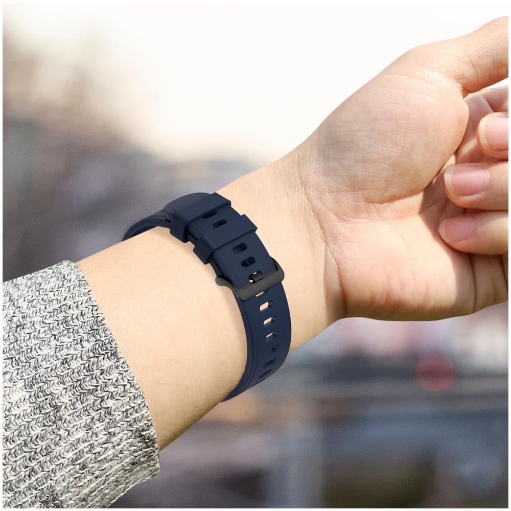 Cinturino Xiaomi Watch S1 Active / Watch Color 2 Silicone Flessibile Blu Scuro - Foto 2