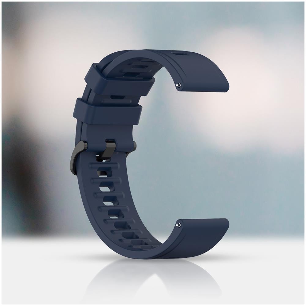 Cinturino Xiaomi Watch S1 Active / Watch Color 2 Silicone Flessibile Blu Scuro - Foto 5
