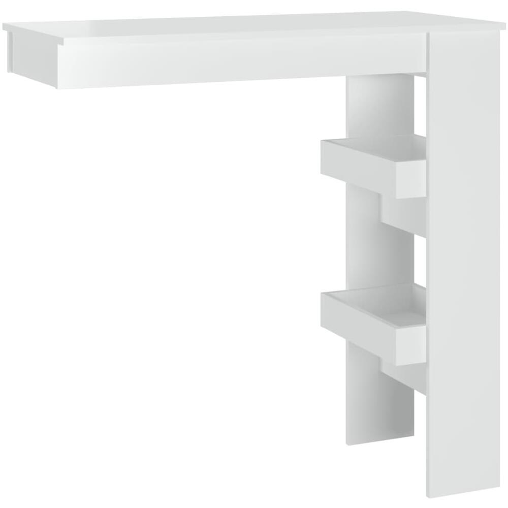 Bancone Da Muro Bianco Lucido 102x45x103,5 Cm Legno Compensato - Foto 2